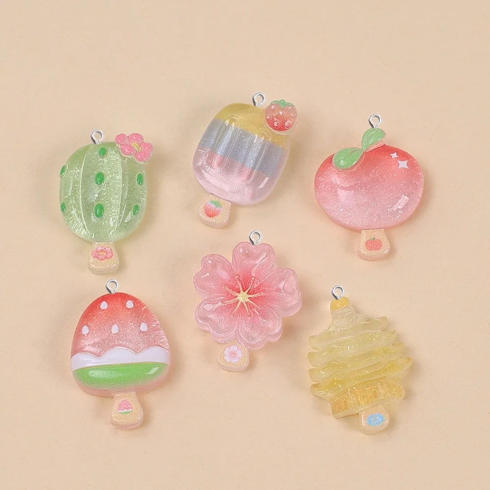 10Pcs Kawaii Summer Popsicle R - Resin Craft Material ulasan dan harga