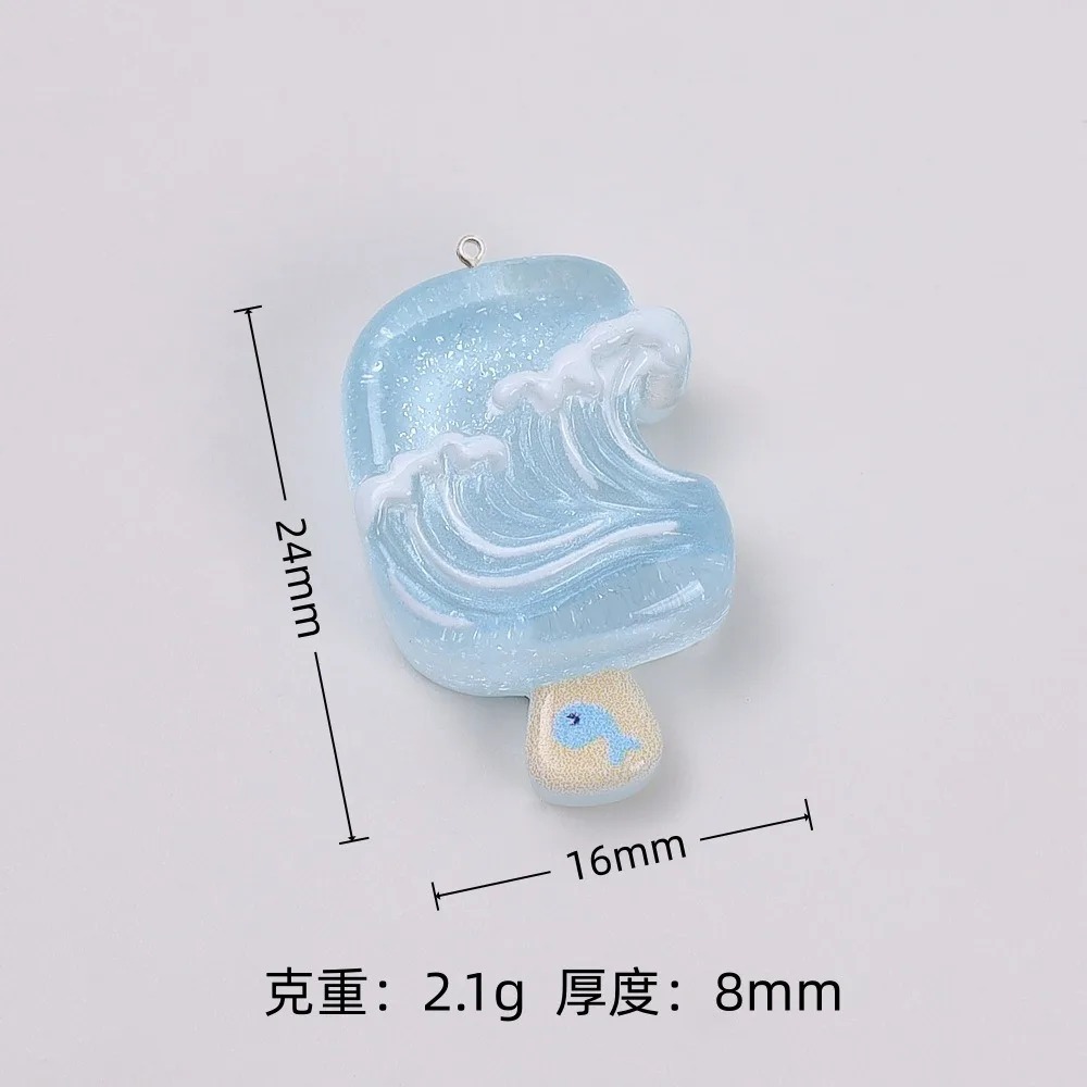 10Pcs Kawaii Summer Popsicle R - Resin Craft Material ulasan dan harga